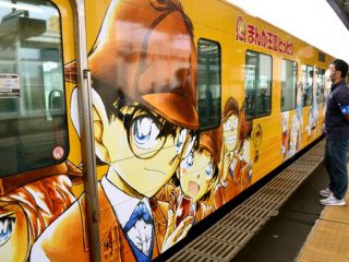 รถไฟขบวน Detective Conan ตกแต่งใหม่เตรียมรับนักท่องเที่ยว